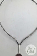 Dansk Sterling Sølv Halsring med Skarabæ vedhæng