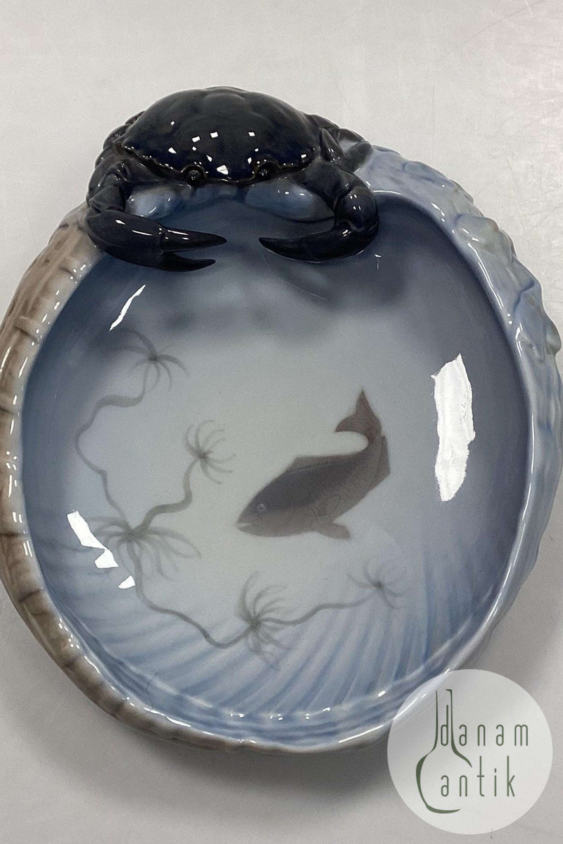 Royal Copenhagen Art Nouveau Skål med Krabbe No. 2465