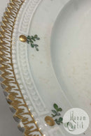 Tidlig Royal Copenhagen Flora Danica Perlestels fad med Blomster fra 1780-1790