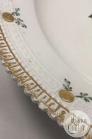 Tidlig Royal Copenhagen Flora Danica Perlestels fad med Blomster fra 1780-1790