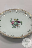 Tidlig Royal Copenhagen Flora Danica Perlestels fad med Blomster fra 1780-1790