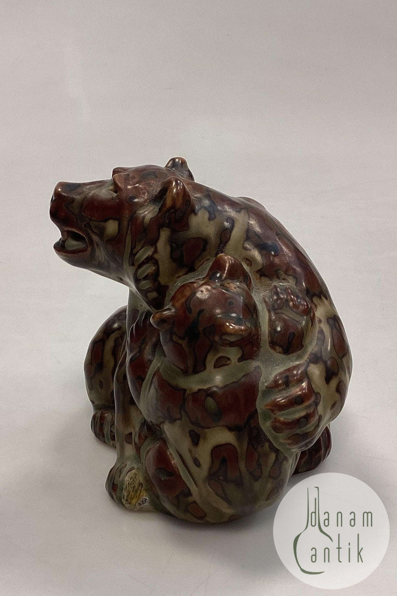 Royal Copenhagen Stentøjsfigur af Bjørn med Unge No. 20193