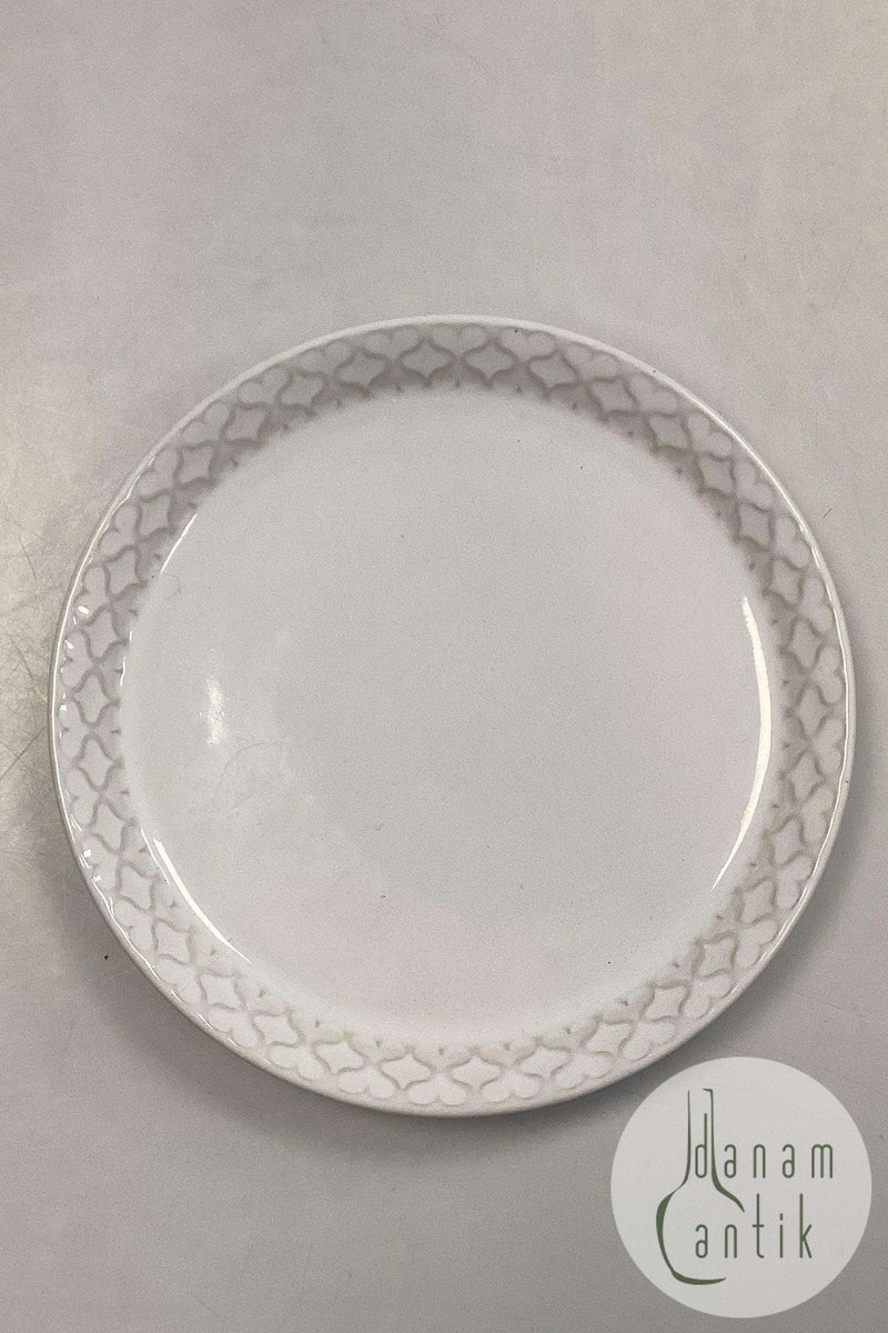 Bing og Grøndahl/Kronjyden Stentøj Hvid Cordial Kagetallerken No. 306