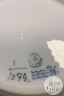 Sæt på 2 Royal Copenhagen Musselmalet Helblonde Dyb Tallerken med guld No 1078