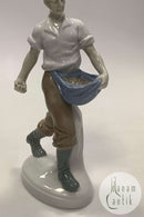 Tysk Porcelænsfigur Carl Scheidig Gräfenthal Mand sår