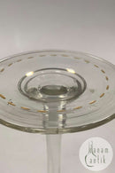 Antik Glas opsats med guld dekoration