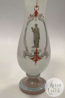 Fyns glasværk vase med Bertel Thorvaldsen motiv