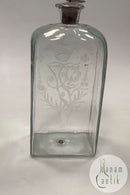 Antik Dansk / Svensk Glas Flaske med monogram