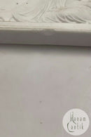 Royal Copenhagen Biscuit Plate Biscuit Bacchante holding a bunch of grapes in the air for a little satyr No 85