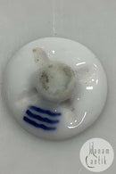 Royal Copenhagen Antik Knap i overglasur med Blomst 2