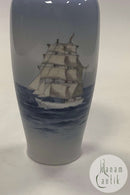 Royal Copenhagen Art Nouveau Vase with Ship No 2913 / 235