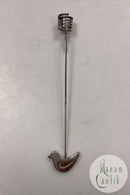 Georg Jensen Golden Christmas Lyseholder - Fugl 1991 / Palladium