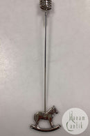 Georg Jensen Golden Christmas Candle Holder - Rocking Horse 1996 / Palladium