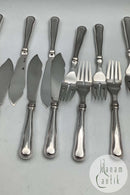 Cohr Dobbeltriflet Sølv Fiskebestik til 6 personer 12 dele