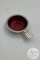 Georg Jensen Sterling Silver Bernadotte Saltkar med rød emalje No 9