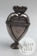 Danish? Silver Head Water Egg Heart-shaped with Crown