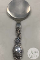 Rund Serveringsspade i Sølv / Stål med ornamentik