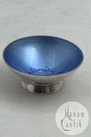 Volmer Bahner Sterling Sølv Saltkar med Blå emalje