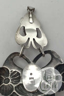 Dansk Sølv Skønvirke Art Nouveau Vedhæng med Rav