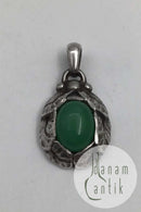 Georg Jensen Sterling Sølv Årsvedhæng 1997 (Grøn Agat)