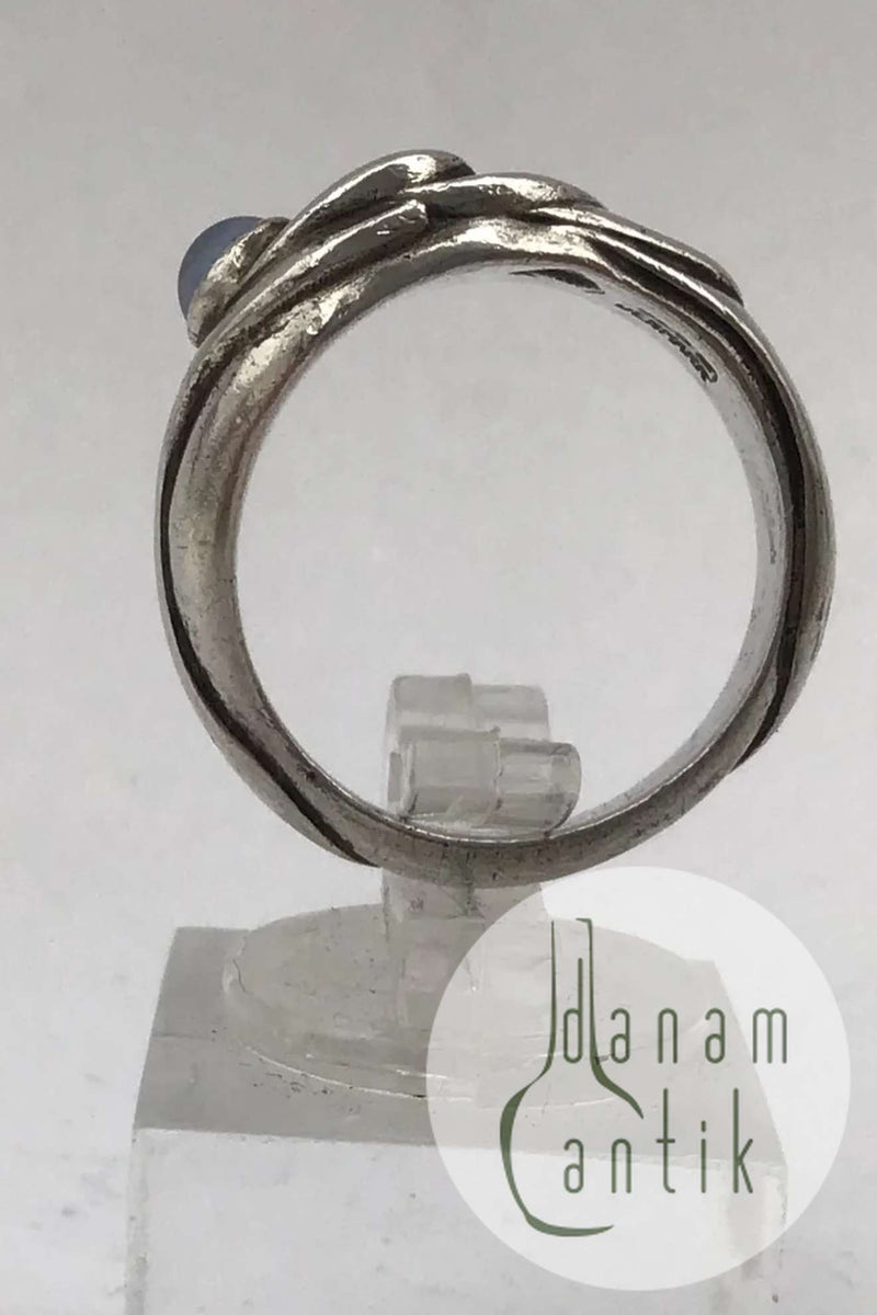 Georg Jensen Sterling Sølv Ring (No. 362) Månesten Ole Kortzau