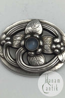 Georg Jensen Sterling Sølv Broche No. 138 (Månesten)