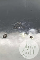 A. Dragsted Sølv firkantet skål fra 1911 med våbenskjold