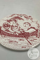Bjørn Wiinblad: Red July plate from Nymølle - NOCTURNE