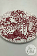 Bjørn Wiinblad: Rød Juni platte fra Nymølle - ROSER