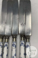 5 Royal Copenhagen Blue Fluted Plain Knives (defective) Measures 26 cm / 10.24 inch
