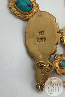 Dansk 14 Karat guld halskæde med Turkis B.J.G. Sørensen