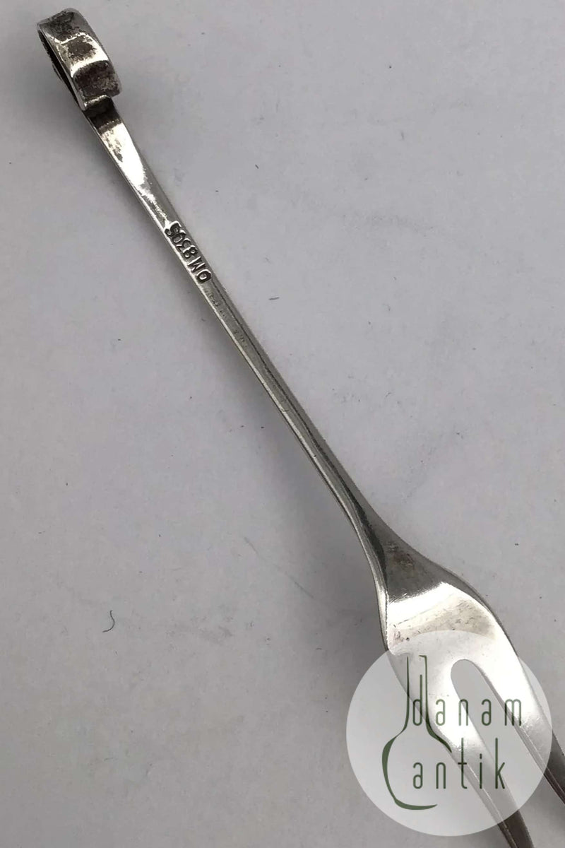 Dansk Sølv Ornamental Pålægsgaffel