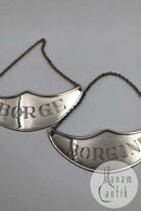 Dansk Sølv Flaskeskilte (2)  Børge / Børgine