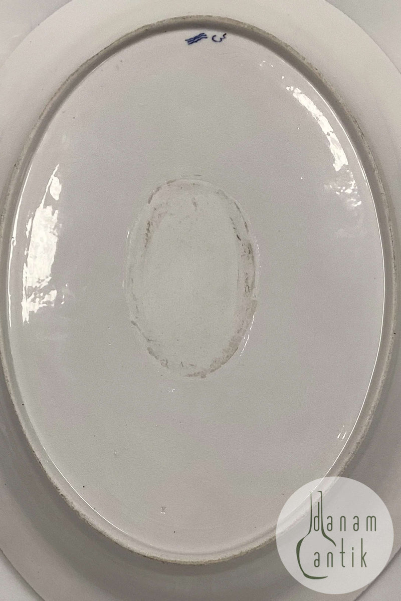 Royal Copenhagen Musselmalet Riflet Antik Fad