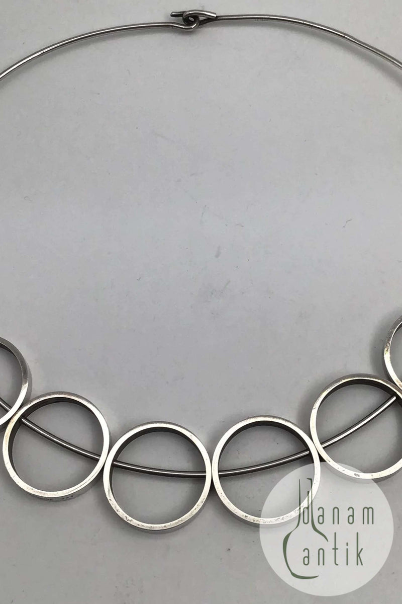 Hans Hansen Sterling Sølv Moderne Halsring No. 359 Bent Gabrielsen