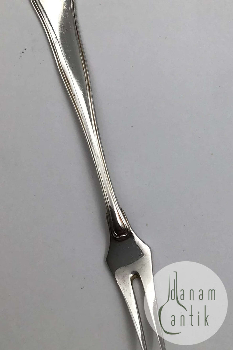 W&S Sørensen Sølv Dobbeltriflet Pålægsgaffel