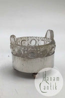 N.P. Kristensen Sølv Saltkar med glasindsats