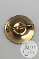 Georg Jensen Sterling Sølv Forgyldt Marguerit Broche