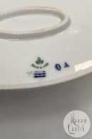 Royal Copenhagen Stel No 93 Hvid Halvblonde m. Blomster og Guldkant Ovalt Fad 30cm