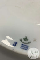 Royal Copenhagen Stel No 93 Hvid Halvblonde m. Blomster og Guldkant Rundt Servingsfad 35,2cm / 13.86 inch