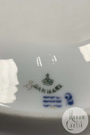 Royal Copenhagen Stel No 93 Hvid Halvblonde m. Blomster og Guldkant Rundt Servingsfad 32,3cm / 12.72 inch