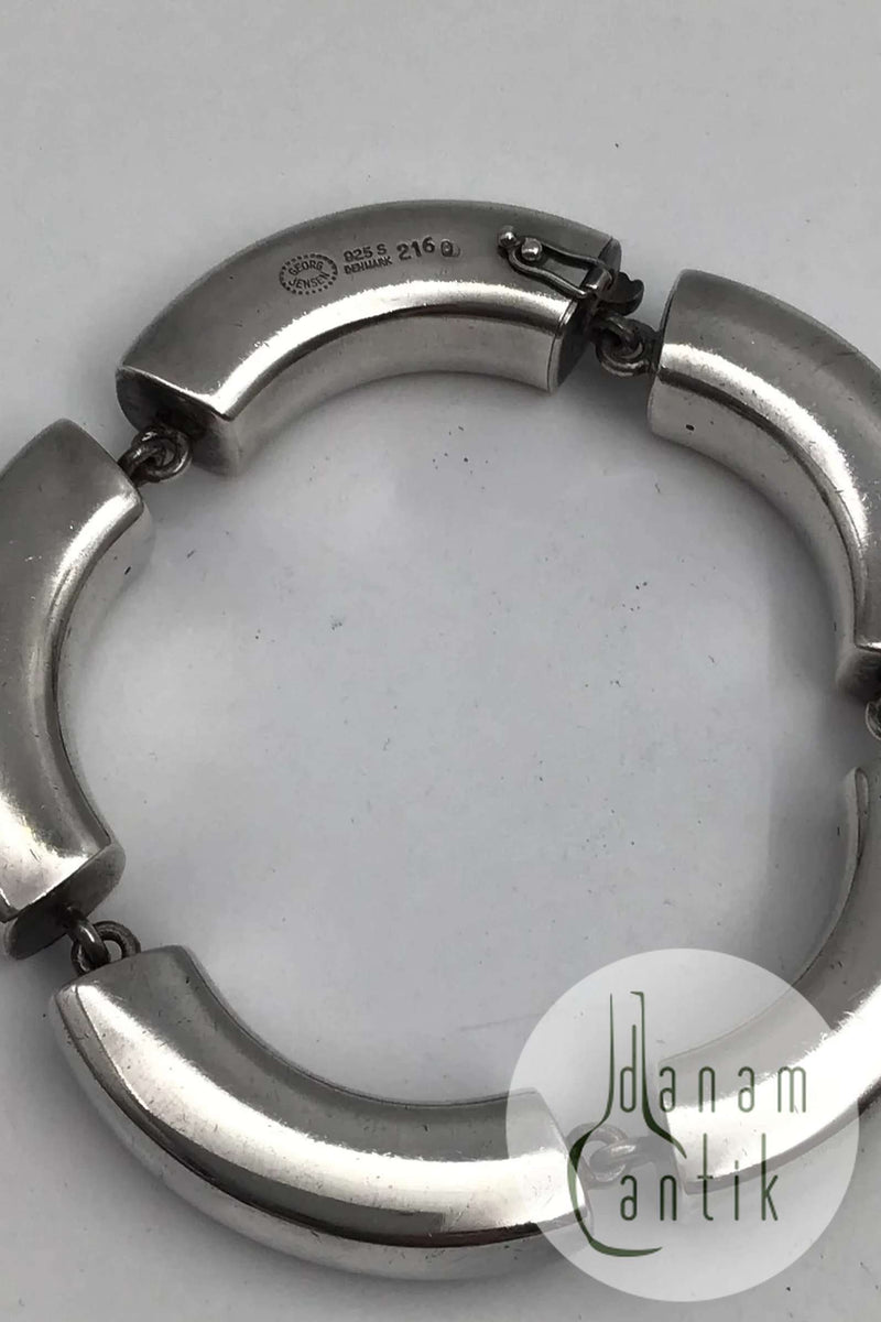Georg Jensen Sterling Sølv Armlænke No. 216 Astrid Fog