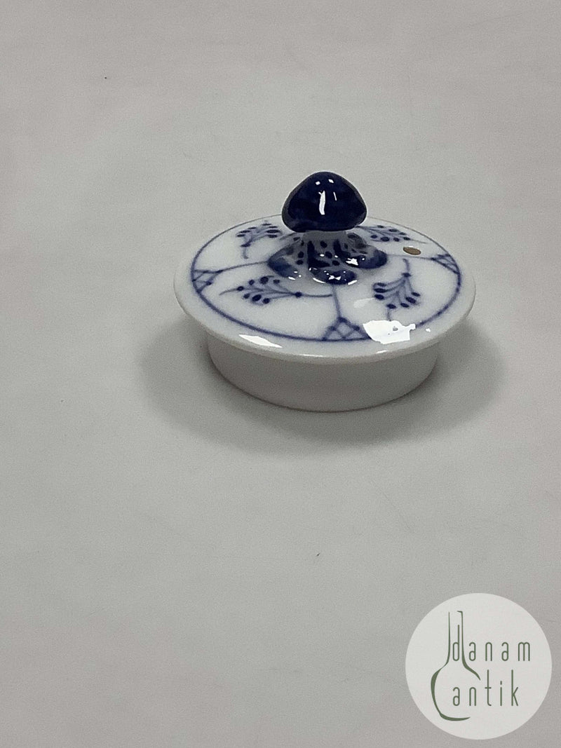 Royal Copenhagen Musselmalet Riflet Låg til Lille Thekande No. 258