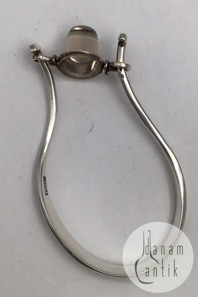 "Georg Jensen" Vivianna Torun Bülow-Hübe Sterling Sølv Armring Quartz