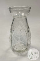 Klart Hyacintglas med bladdekoration