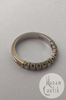 Flemming Lund 14K Hvidguld Alliancering (10 Brillanter x 0.02)