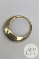 J Rasmussen 14K Guld Ring med Brillanter (10 x 0.02)