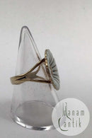 Georg Jensen Sterling Sølv Forgyldt Marguerit Ring