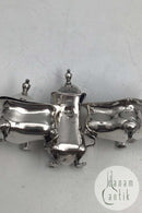 E. S. Barnsley, Birmingham, England Sterling Silver Condiment Set (1916)