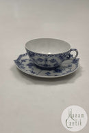 Royal Copenhagen Musselmalet Helblonde Tekop med Underkop No 1130